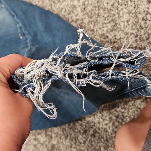 Democracy Blue Straight Leg Jeans with Floral Embroidery - Picture 6 of 10